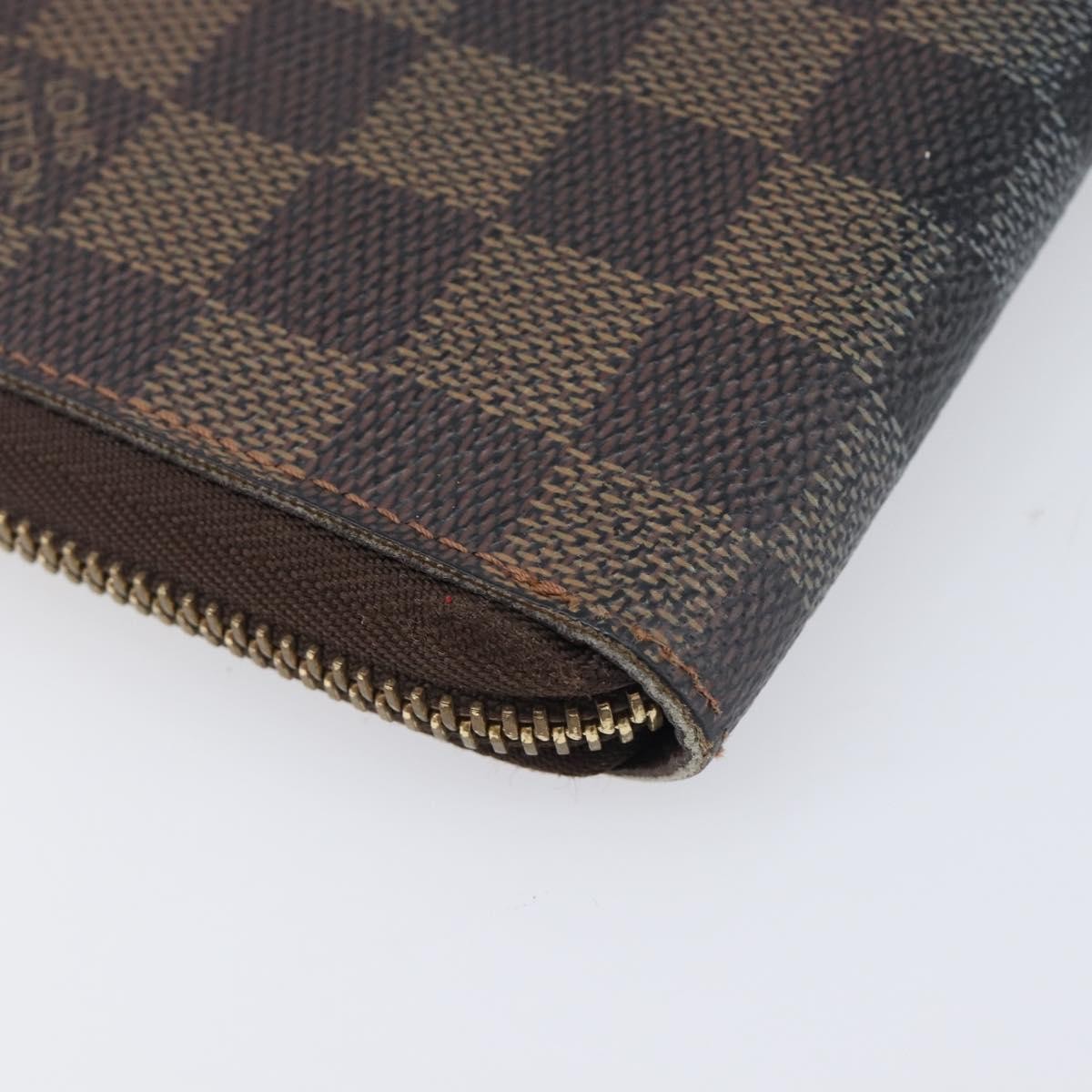 Louis Vuitton Zippy Organizer Damier Brown Canvas Wallets Accessory (Pre-Owned)