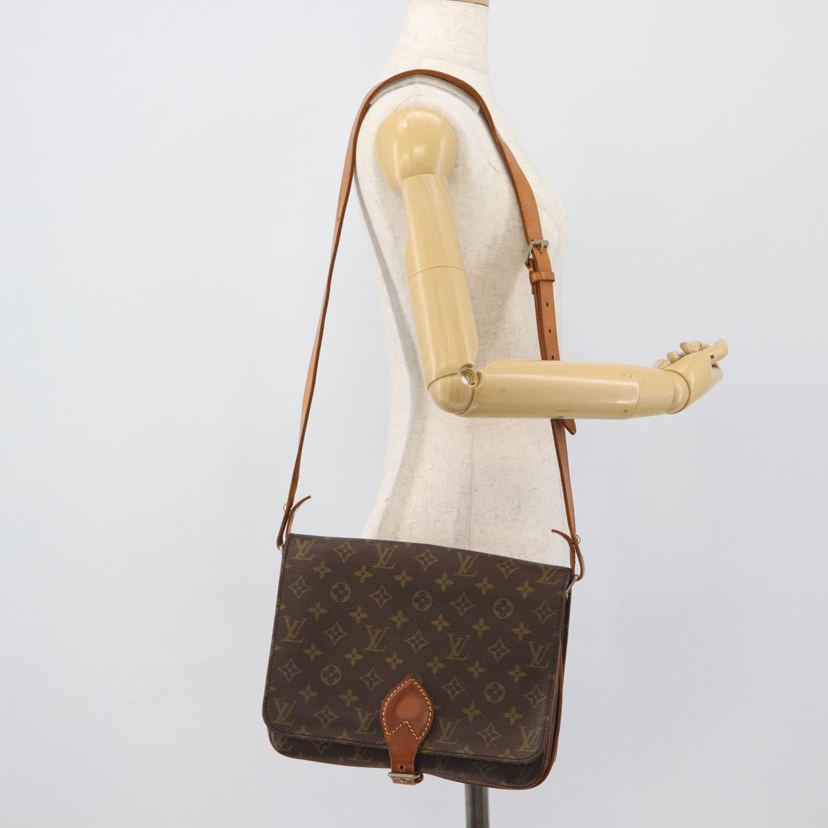 Louis Vuitton Cartouchiere Monogram Canvas Brown Canvas Shoulder Bag Bag (Pre-Owned)