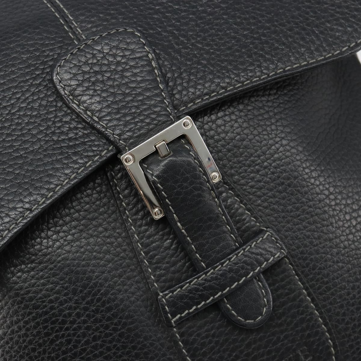 Loewe Vintage Leather Black Leather Shoulder Bag Bag (Pre-Owned)