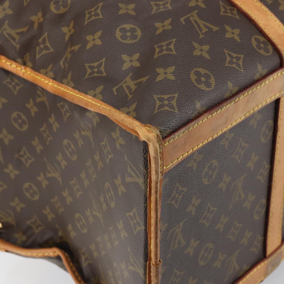 Louis Vuitton Dog Carrier Monogram Canvas Brown Canvas Travel Bag Bag (Pre-Owned)