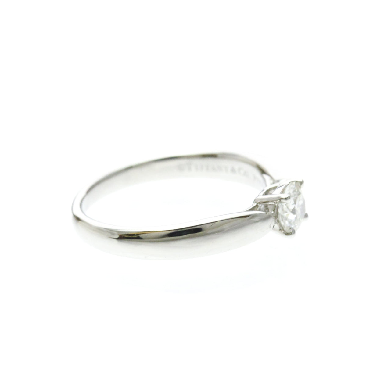 Tiffany & Co. Harmony Solitaire Platinum And Pave Diamonds With Rbc Diamond G/Vs1 Silver Platinum Ring Jewelry (Pre-Owned)