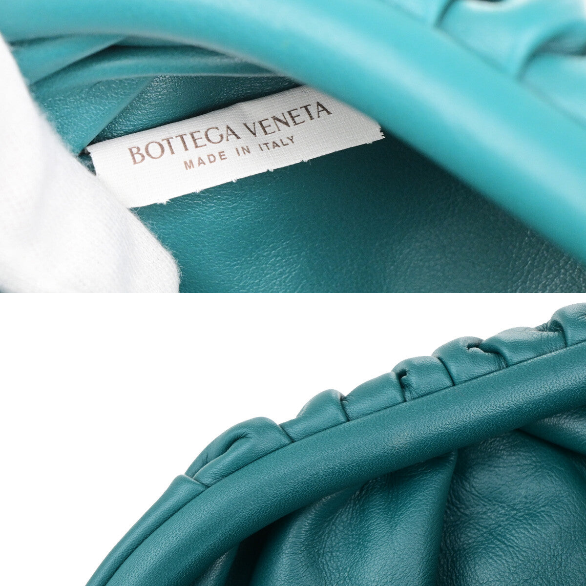 Bottega Veneta The Chain Leather Green Leather Bag (Pre-Owned)