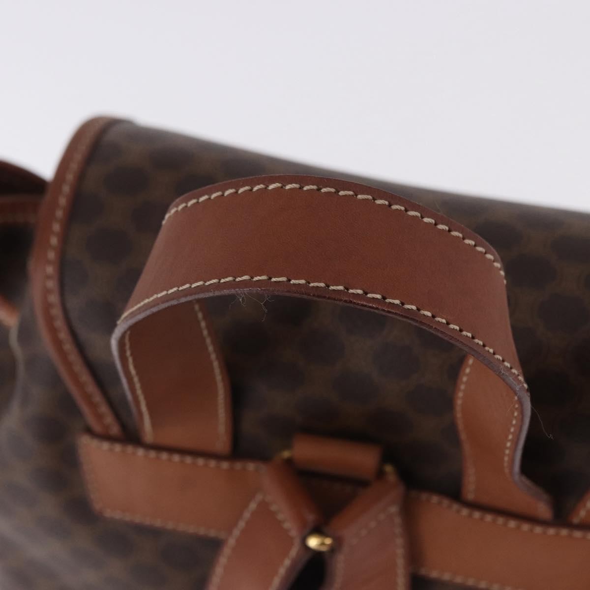 Celine Vintage Macadam Canvas Brown Canvas Backpack Bag (Pre-Owned)