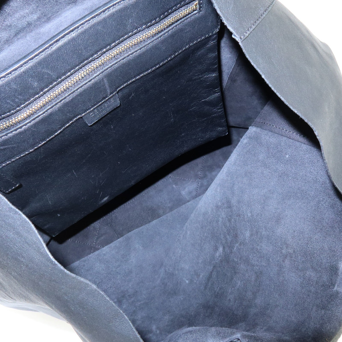 Celine Vertical Cabas Leather Black Leather Tote Bag Bag (Pre-Owned)