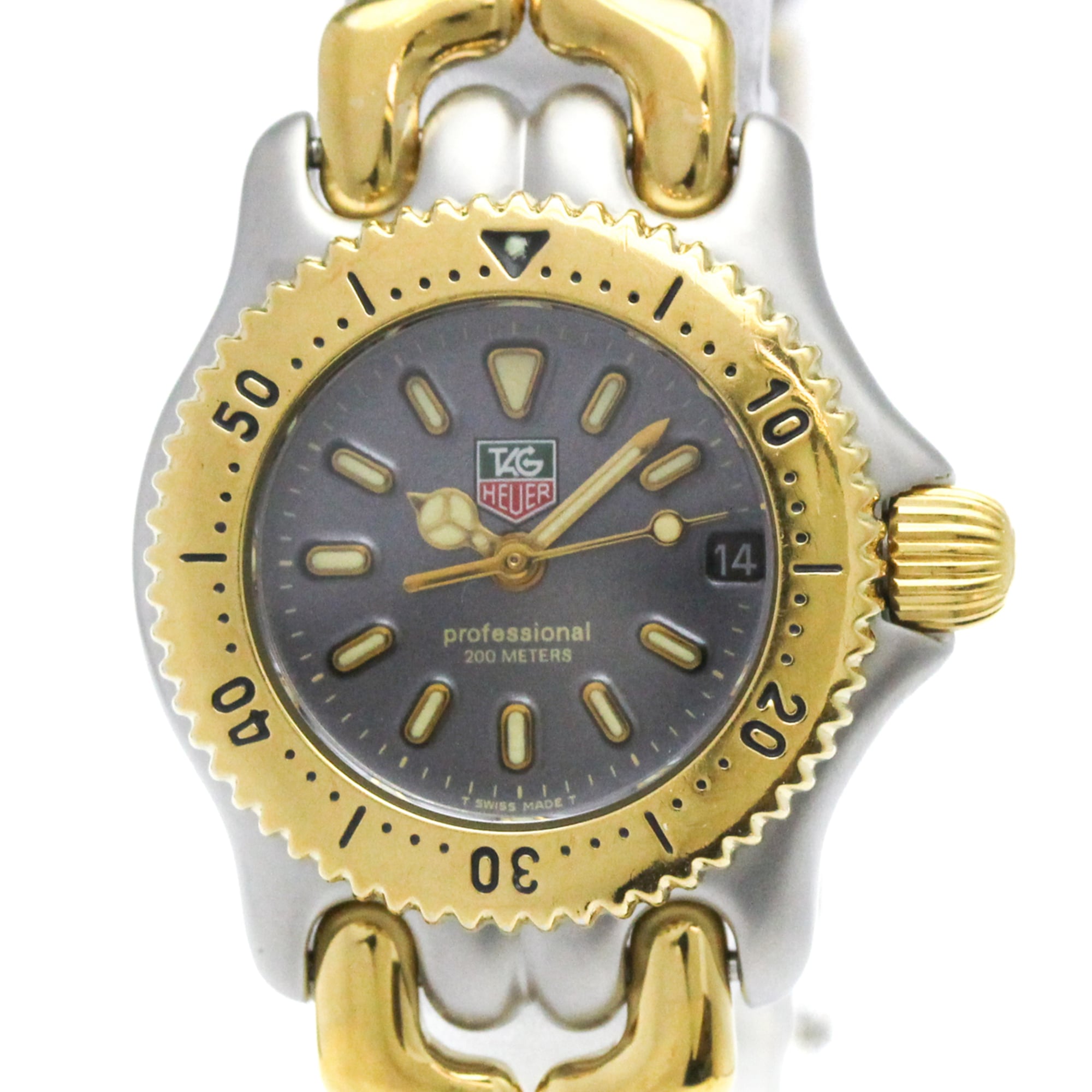 Tag Heuer Sel Professional 200M Quartz Stainless Steel And Gold Plated Watch (Pre-Owned)