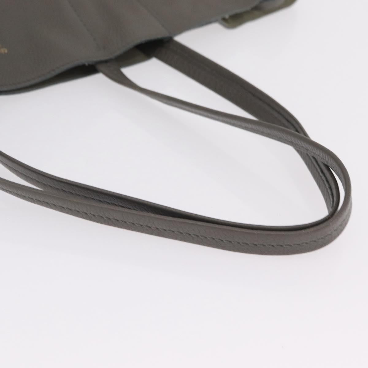 Celine Phantom Cabas Leather Gray Leather Tote Bag Bag (Pre-Owned)
