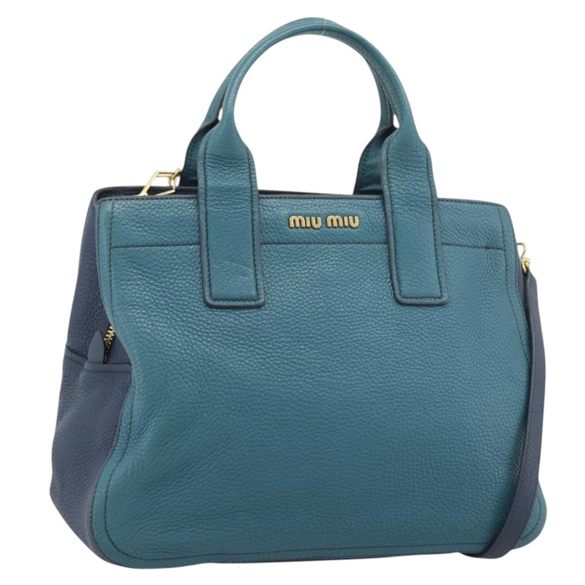 Miu Miu Vintage Leather Green Leather Handbag (Pre-Owned)