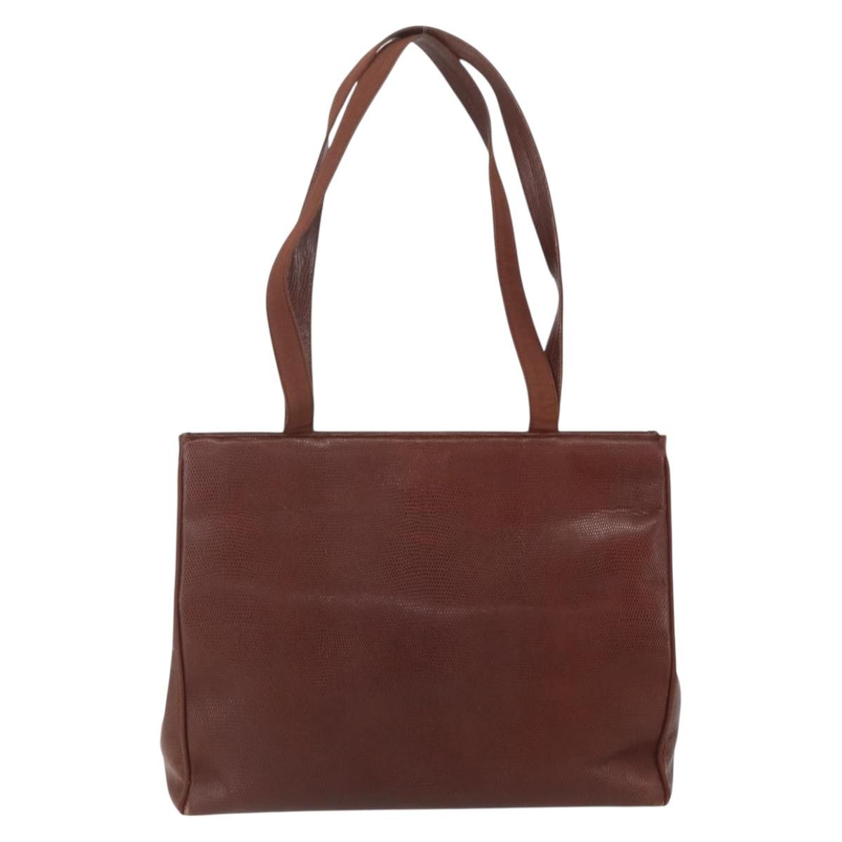Salvatore Ferragamo Vala Leather Brown Leather Shoulder Bag Bag (Pre-Owned)