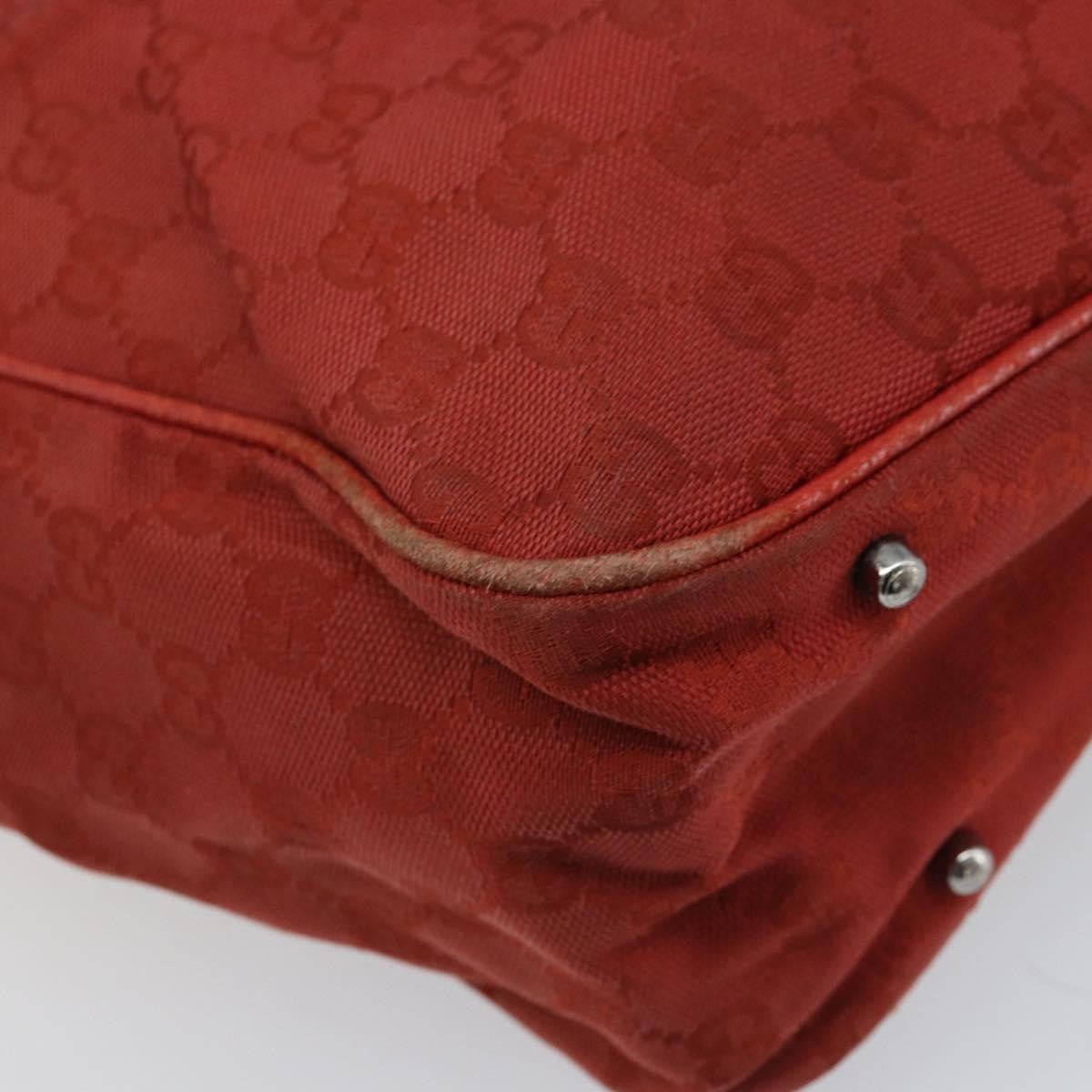 Gucci Vintage Open Tote Gg Canvas And Leather Red Canvas Tote Bag Bag (Pre-Owned)