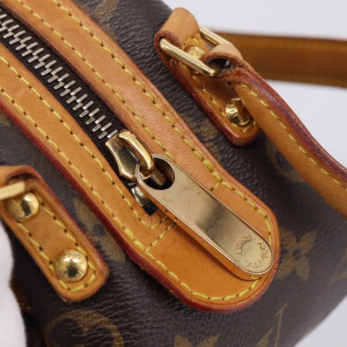 Louis Vuitton Clara Handbag Monogram Canvas Brown Canvas Handbag (Pre-Owned)