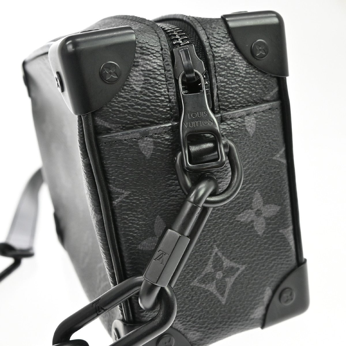 Louis Vuitton Soft Trunk Monogram Eclipse Canvas Black Canvas Shoulder Bag Bag (Pre-Owned)