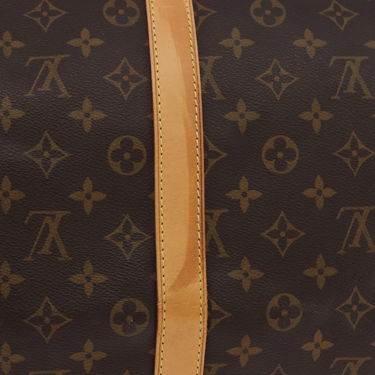 Louis Vuitton Keepall Bandouliere Monogram Canvas Brown Canvas Travel Bag Bag (Pre-Owned)