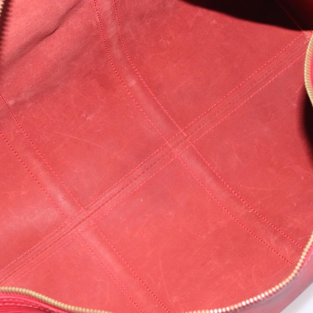 Louis Vuitton Keepall Epi Leather Red Leather Travel Bag Bag (Pre-Owned)