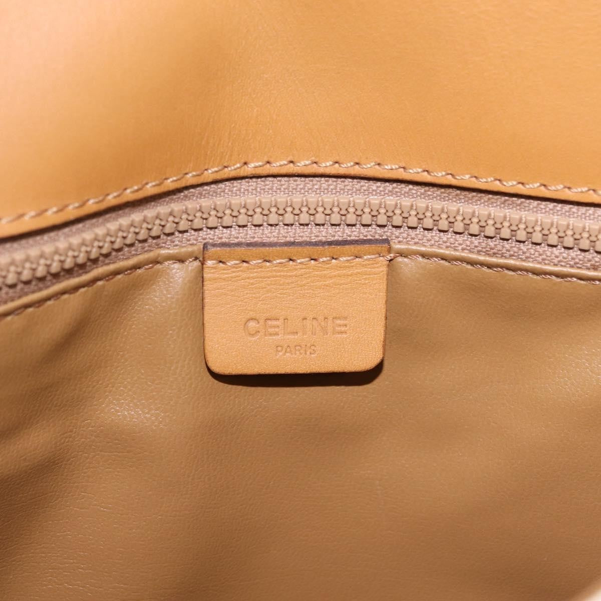 Celine Macadam Shoulder Canvas White Canvas Crossbody Bag Bag (Pre-Owned)