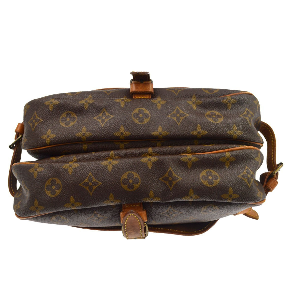 Louis Vuitton Saumur Monogram Canvas Brown Canvas Shoulder Bag Bag (Pre-Owned)