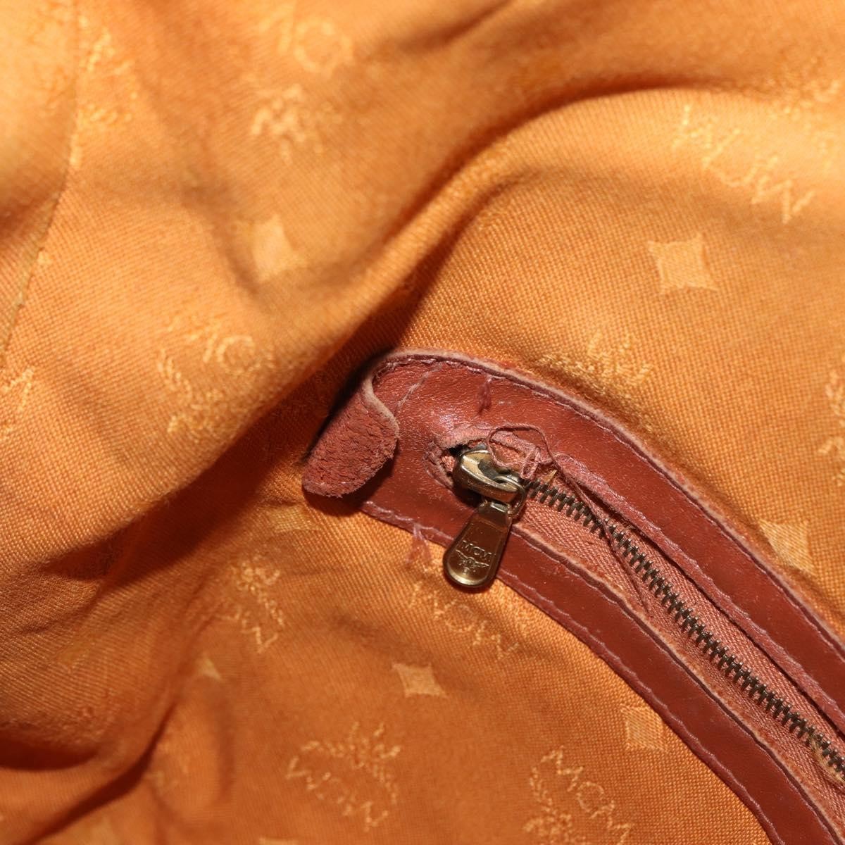 MCM Visetos Canvas Brown Canvas Shoulder Bag Bag (Pre-Owned)