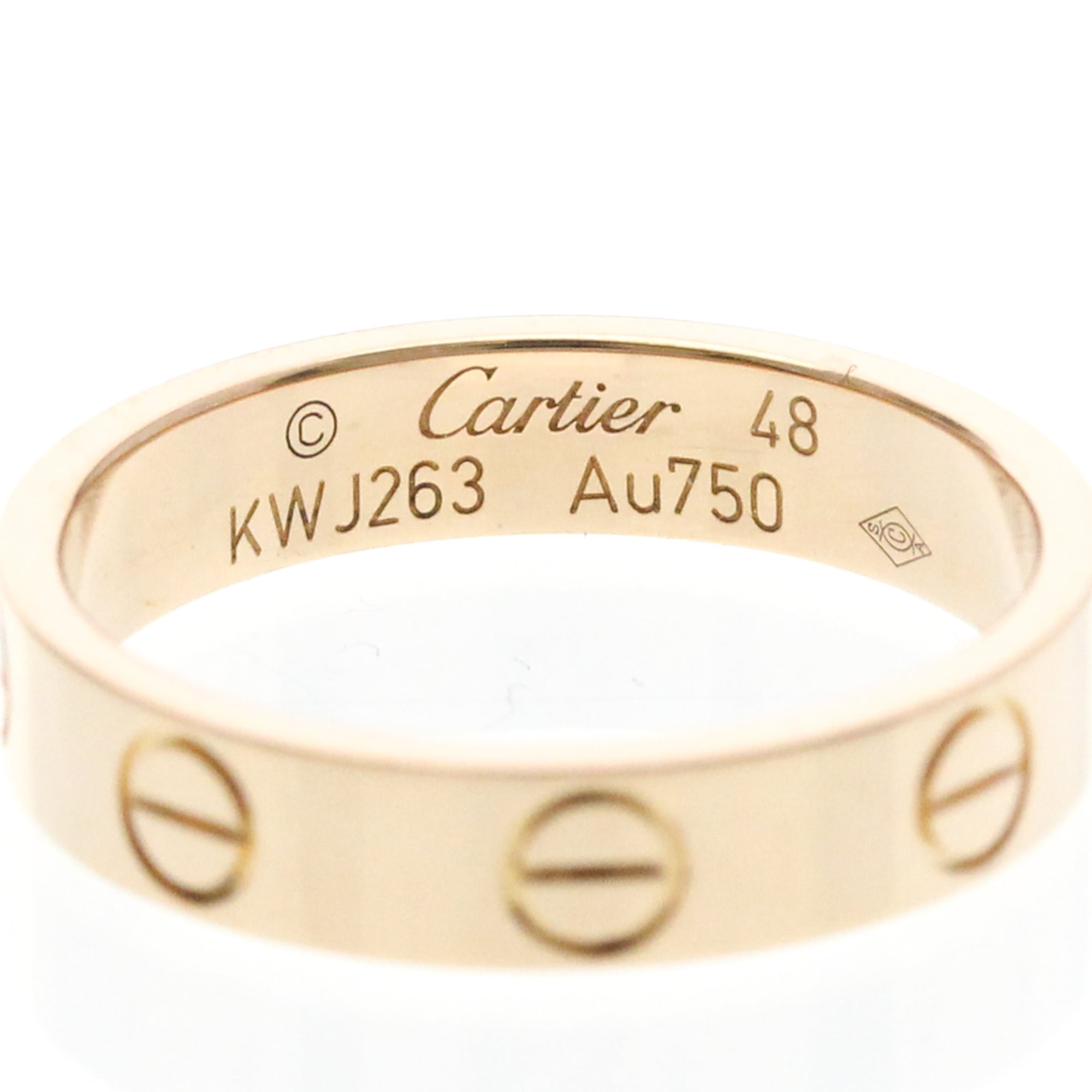 Cartier Love Wedding Band 18K Rose Gold Gold Pink_Gold Ring Jewelry (Pre-Owned)