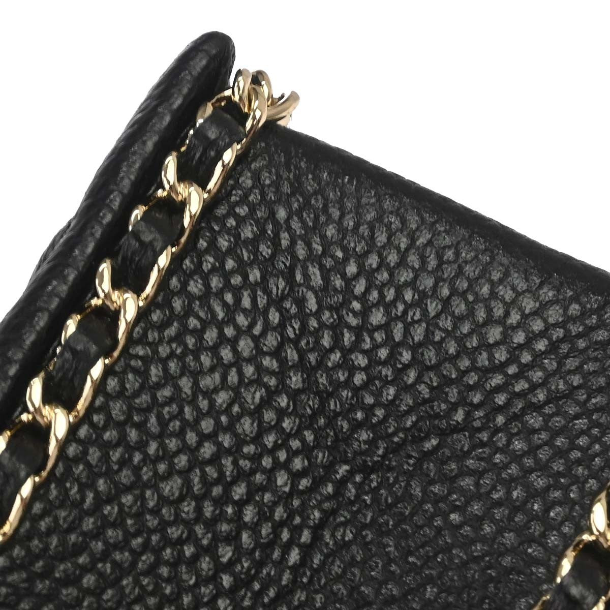 Chanel Chain Around Cut Out Handle Evening Tote Quilted Caviar Black Leather Shoulder Bag Bag (Pre-Owned)