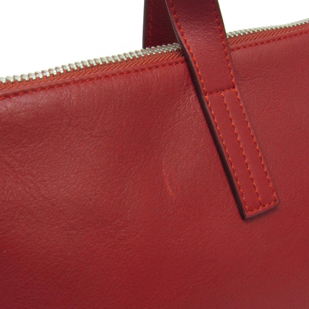 Loewe Toledo Leather Red Leather Briefcase Bag (Pre-Owned)
