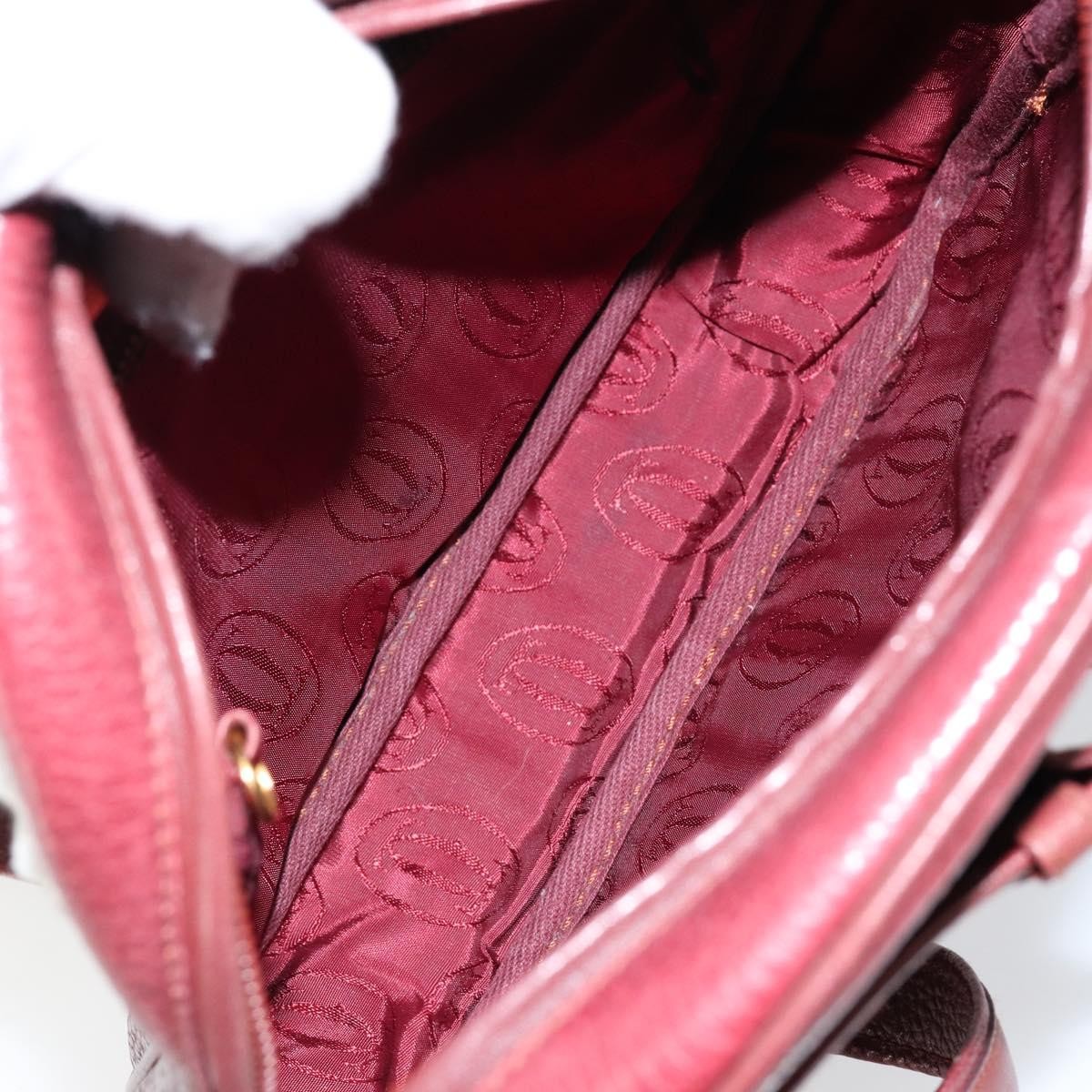 Cartier Tasseled Must De Cartier Leather Burgundy Leather Shoulder Bag Bag (Pre-Owned)