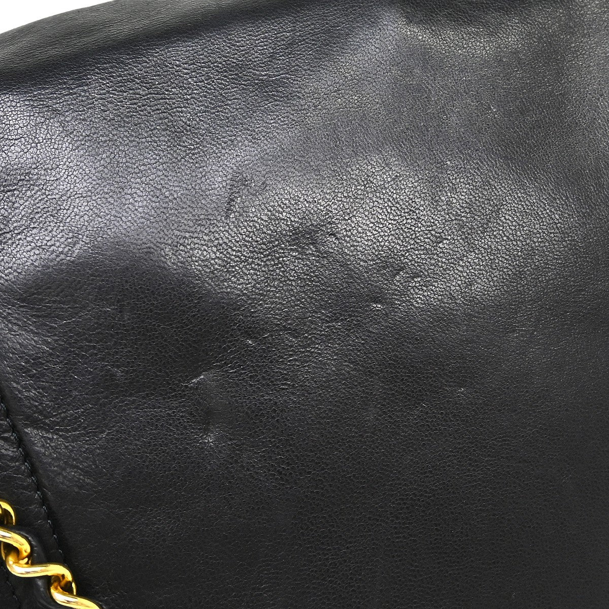 Chanel Vintage Cc Envelope Chain Flap Lambskin Black Leather Shoulder Bag Bag (Pre-Owned)