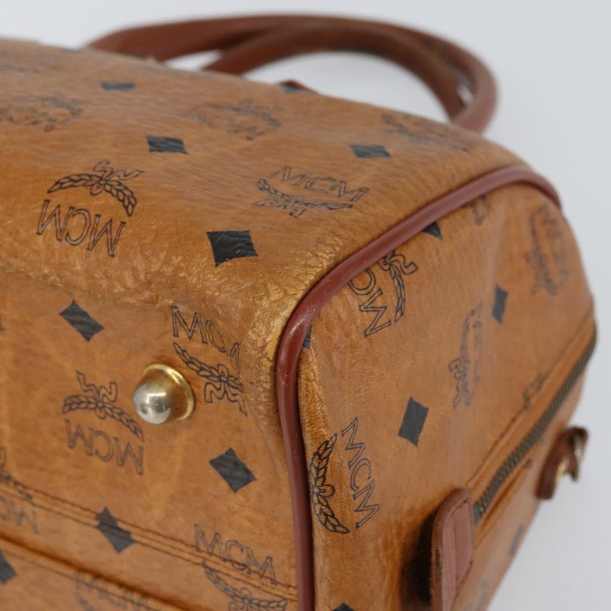 MCM Visetos Canvas And Leather Brown Canvas Handbag (Pre-Owned)