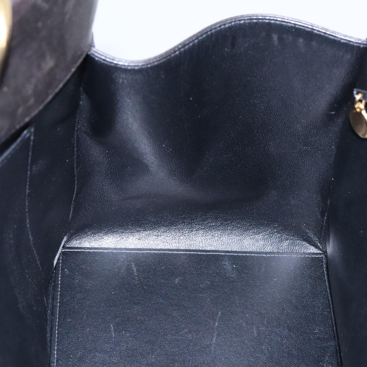 Chanel Vintage Grand Shopping Tote Quilted Lambskin Black Leather Tote Bag Bag (Pre-Owned)