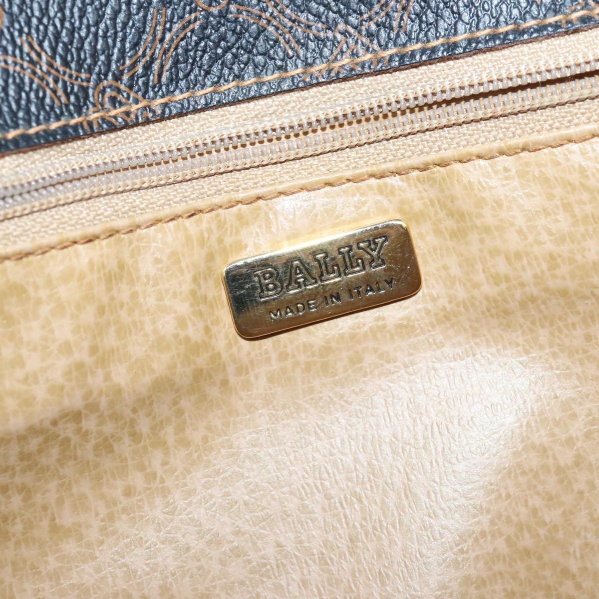 Bally Vintage Leather Black Leather Handbag (Pre-Owned)