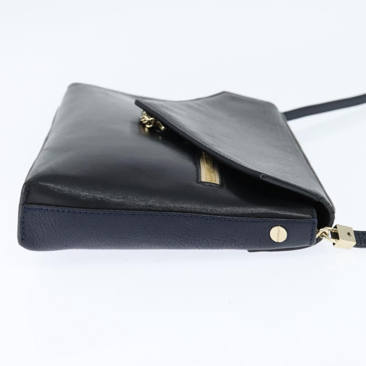 Chloe Sally Leather Navy Leather Shoulder Bag Bag (Pre-Owned)