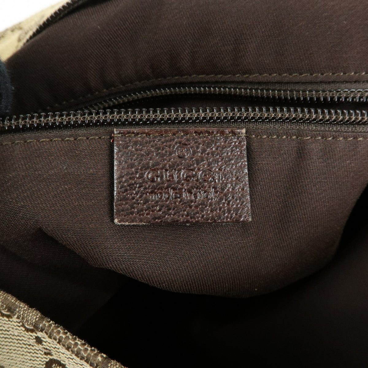 Gucci Web Strap Messenger Gg Canvas Beige Canvas Handbag (Pre-Owned)