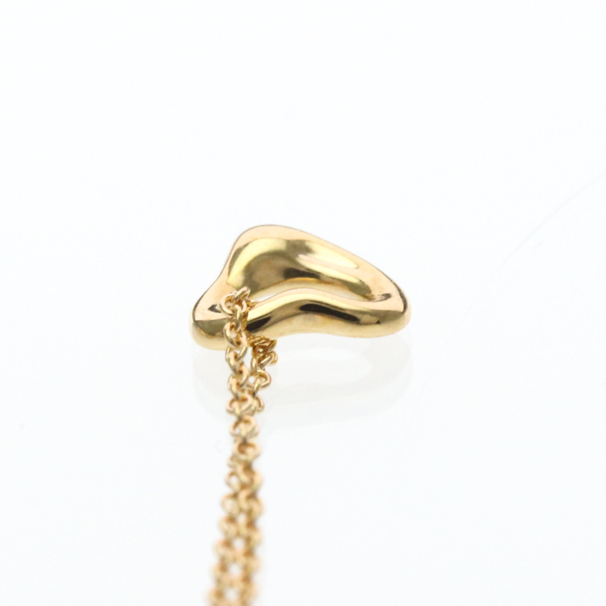 Tiffany & Co. Elsa Peretti Open Heart Pendant 18K Rose Gold Pink Pink_Gold Necklace Jewelry (Pre-Owned)