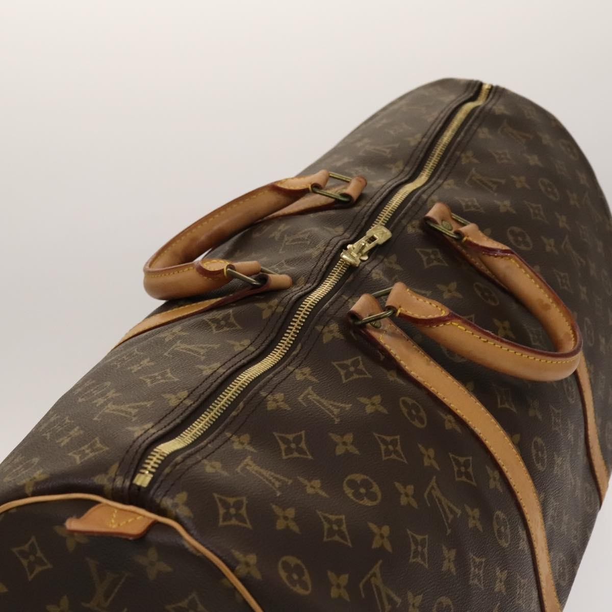 Louis Vuitton Keepall Monogram Canvas Brown Canvas Bag (Pre-Owned)