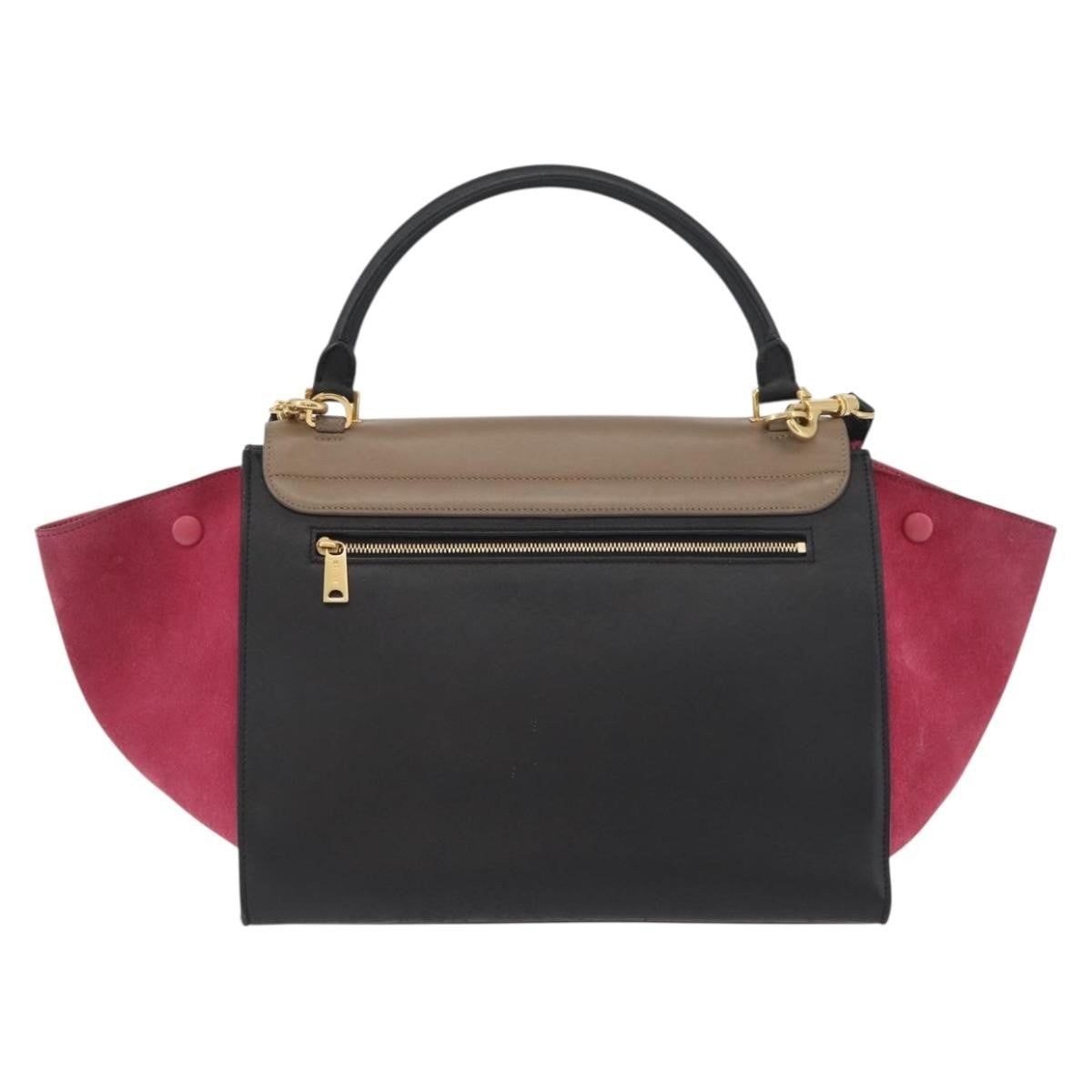 Celine Trapeze Leather With Suede Multicolour Leather Handbag (Pre-Owned)