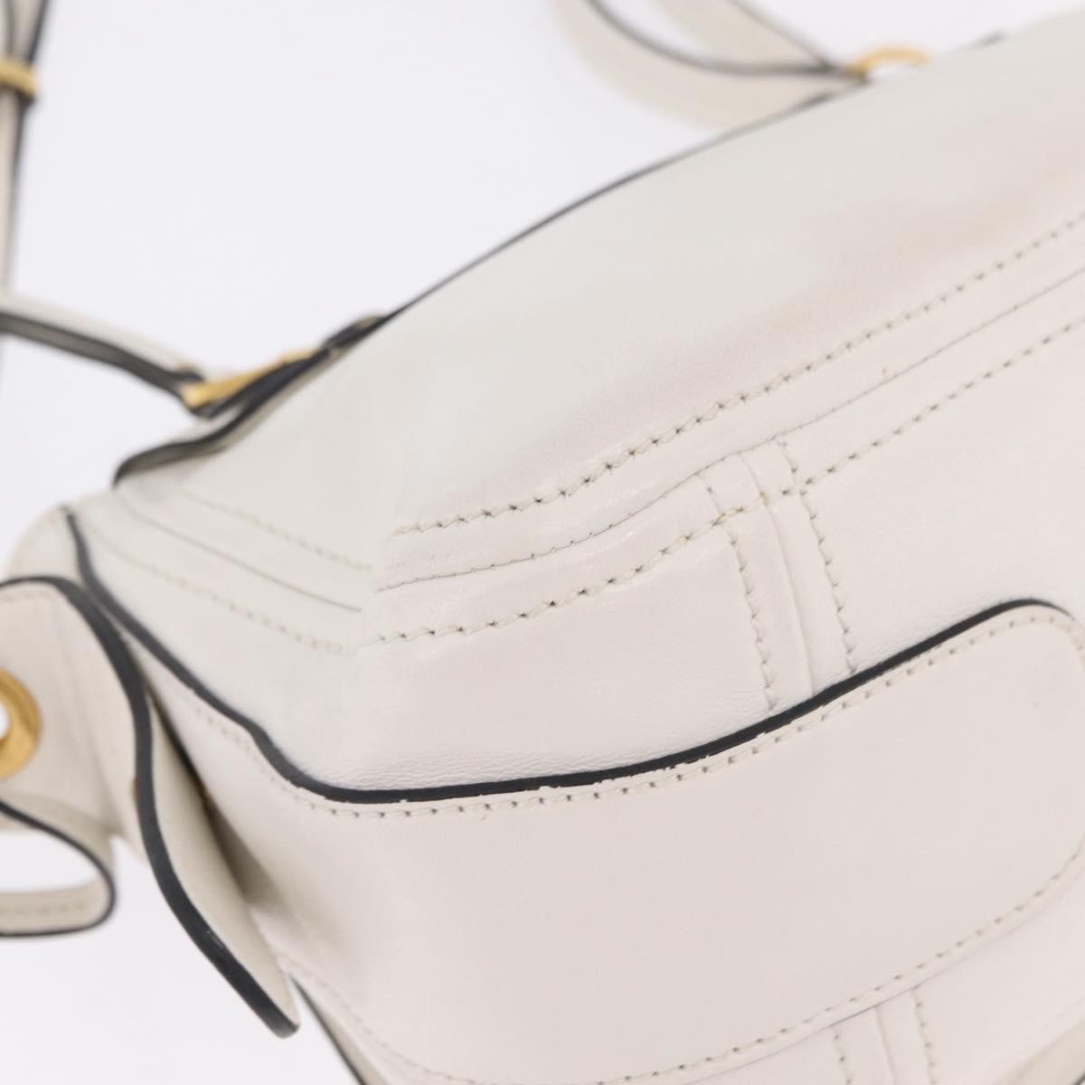Miu Miu Grace Lux Leather White Leather Shoulder Bag Bag (Pre-Owned)