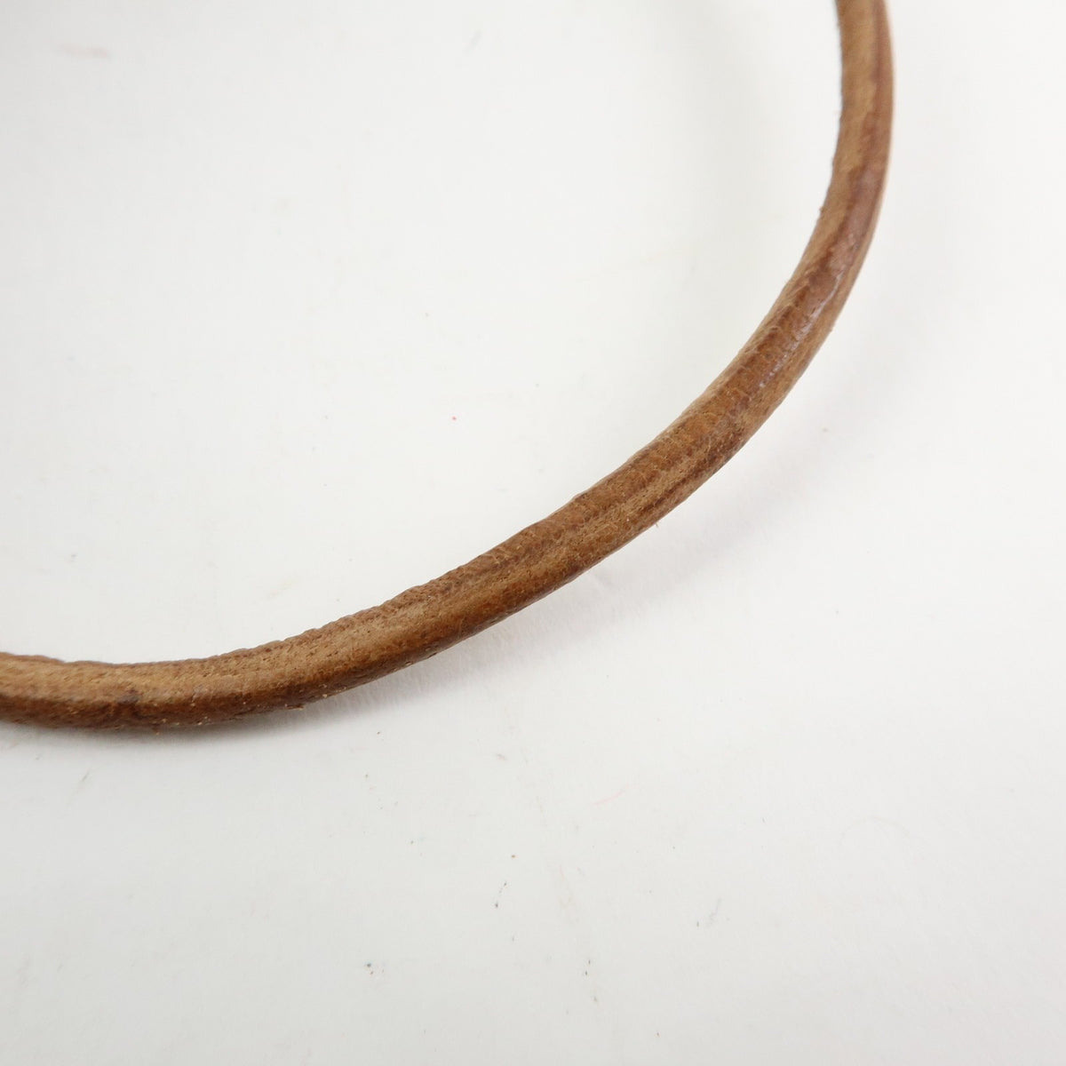 Hermes Jumbo Hook Choker Woven Leather And Metal Brown Leather Necklace Jewelry (Pre-Owned)