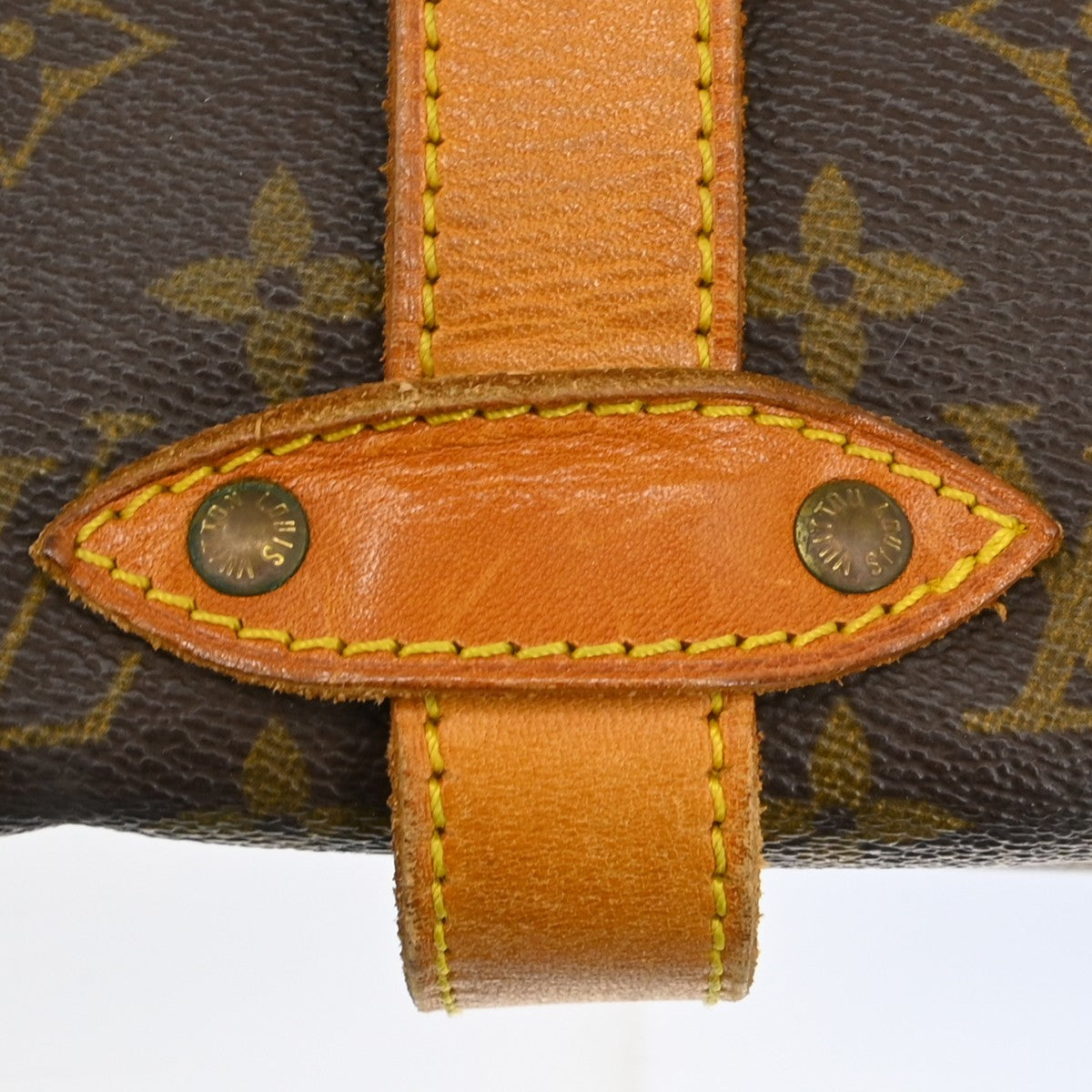 Louis Vuitton Saumur Monogram Canvas Brown Canvas Shoulder Bag Bag (Pre-Owned)