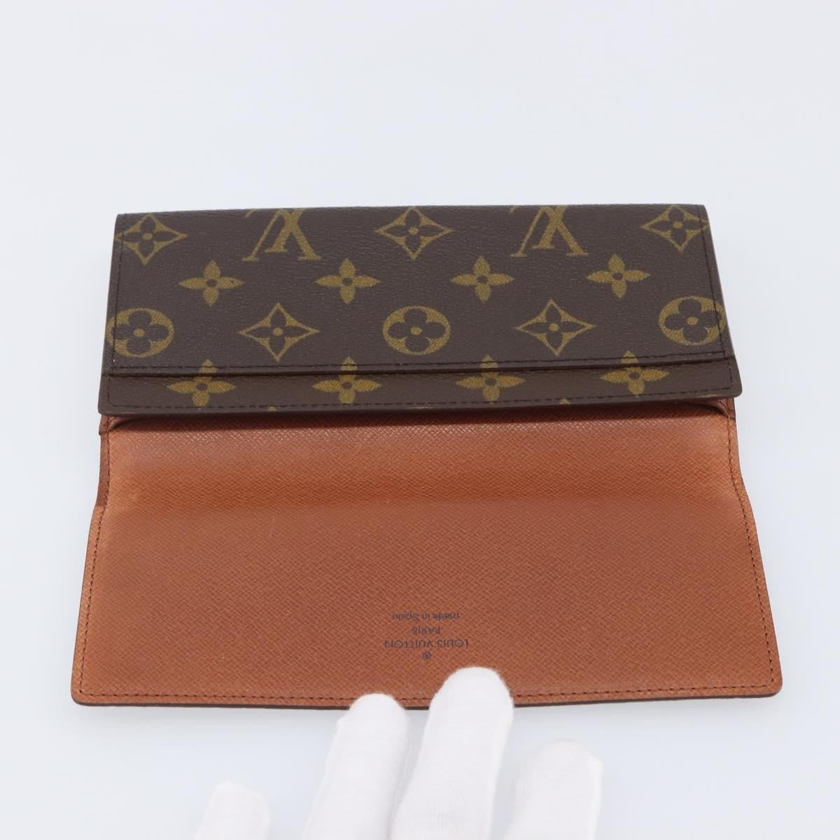 Louis Vuitton Long Macassar Monogram Canvas Brown Canvas Wallets Accessory (Pre-Owned)