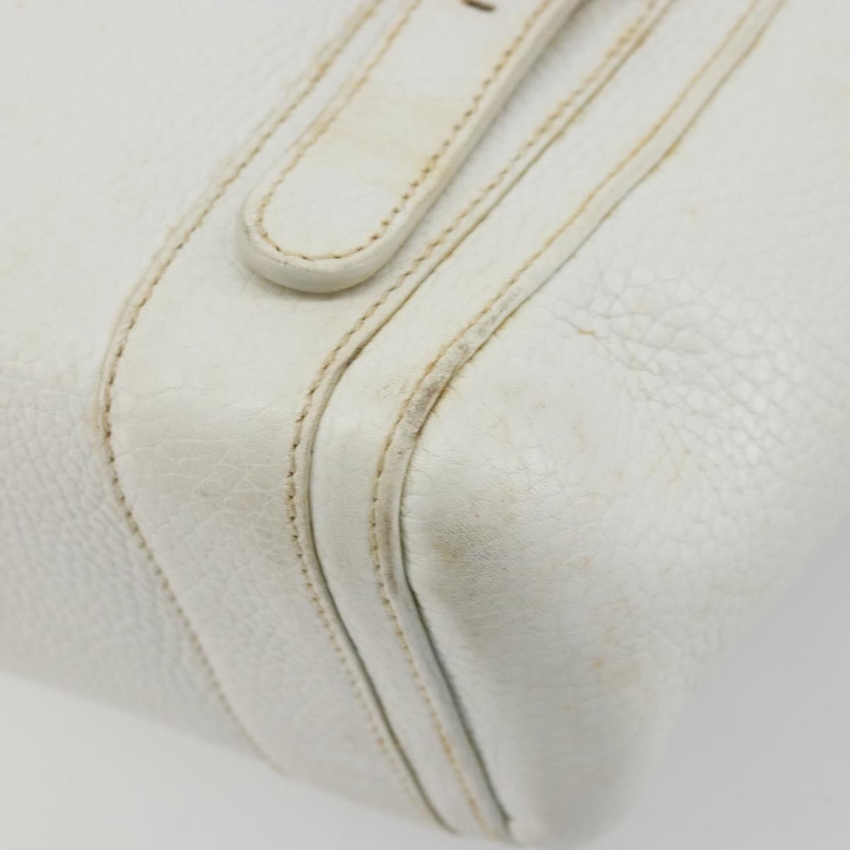 Loewe Senda Leather White Leather Handbag (Pre-Owned)