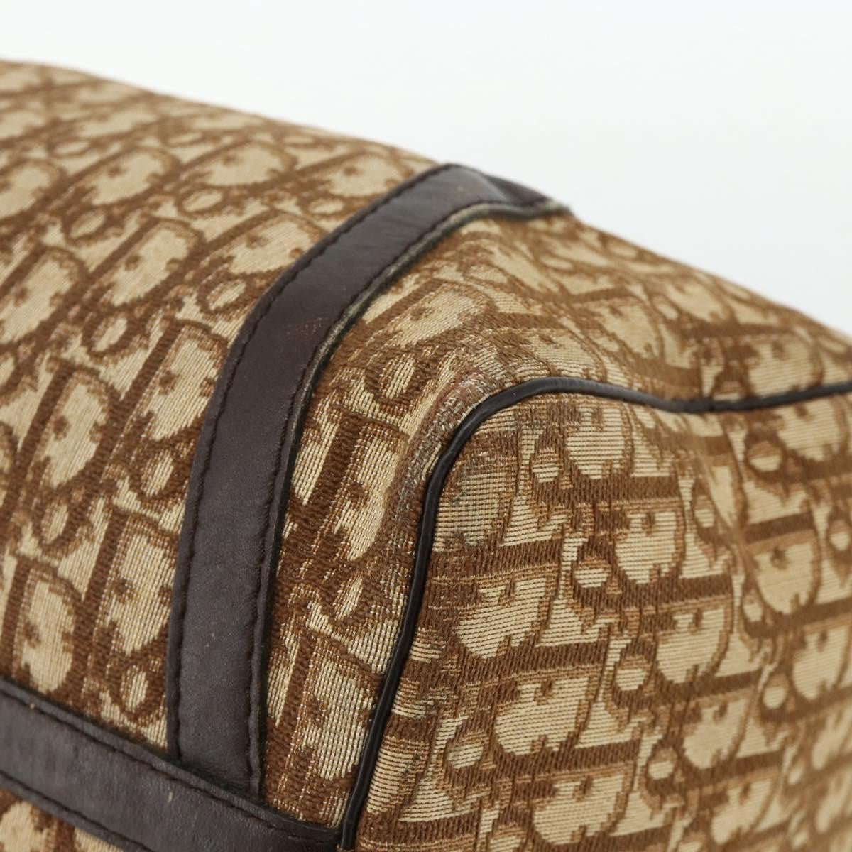 Christian Dior Vintage Trotter Canvas Brown Canvas Handbag (Pre-Owned)