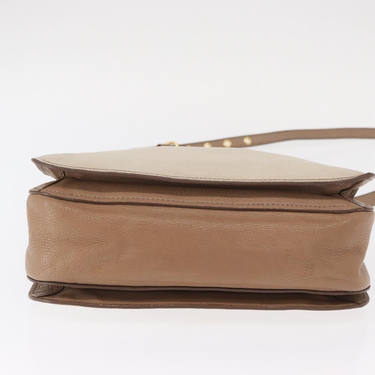 Miu Miu Madras Convertible Lock Tote Leather Beige Leather Handbag (Pre-Owned)