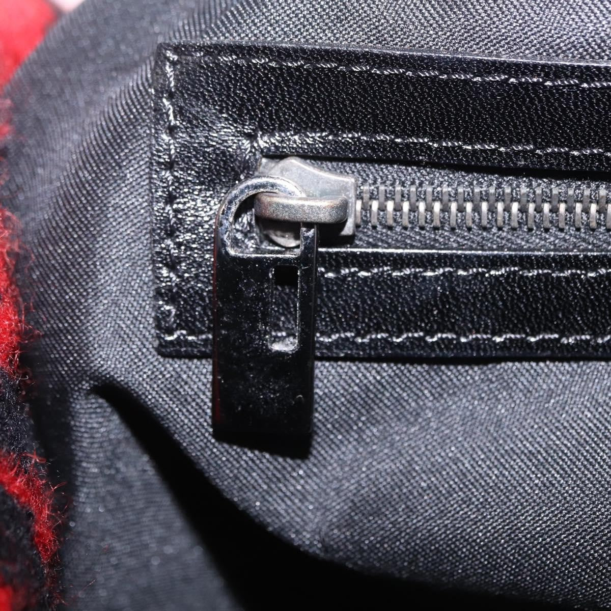 Fendi Vintage Wool Red Wool Tote Bag Bag (Pre-Owned)