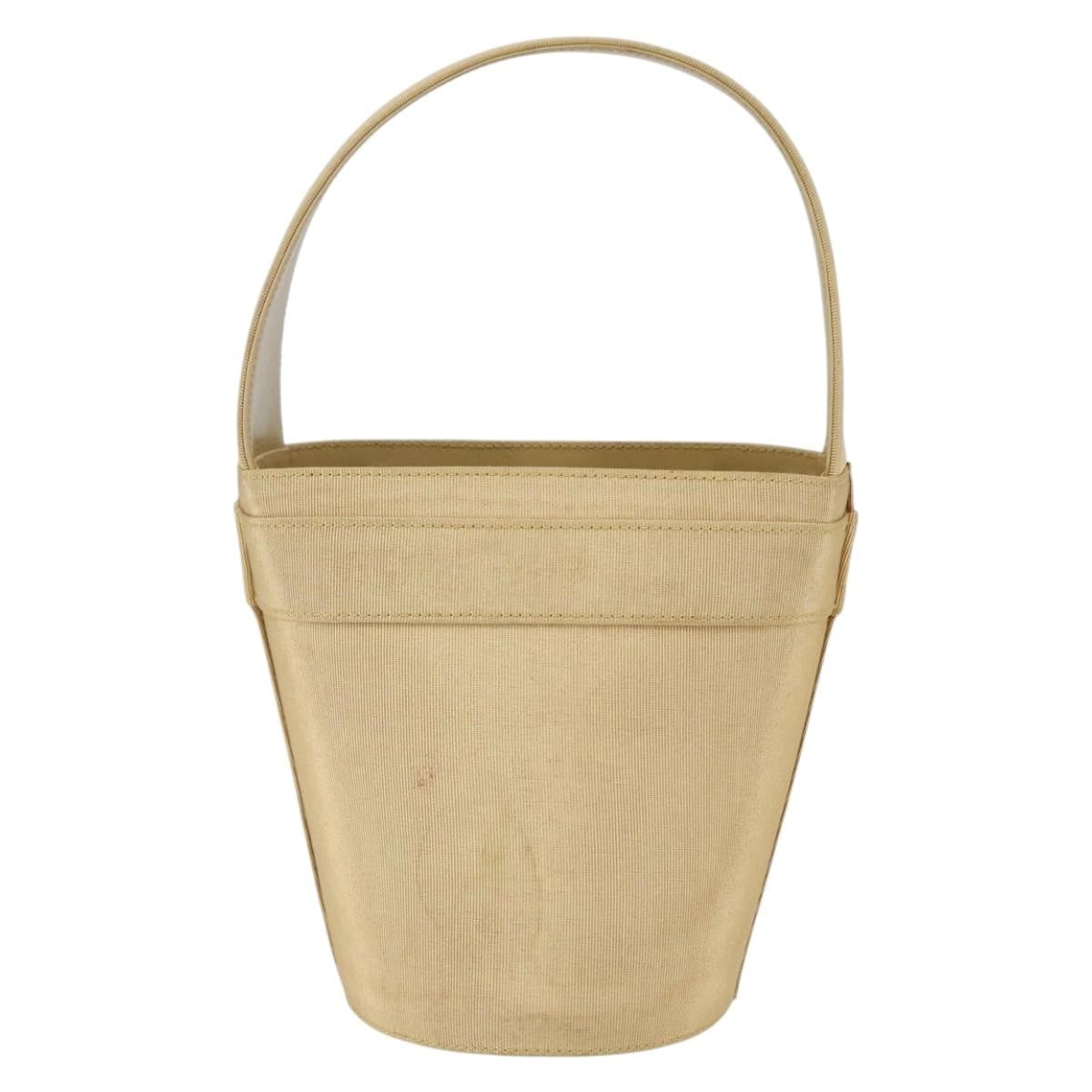Salvatore Ferragamo Vala Canvas Yellow Canvas Handbag (Pre-Owned)