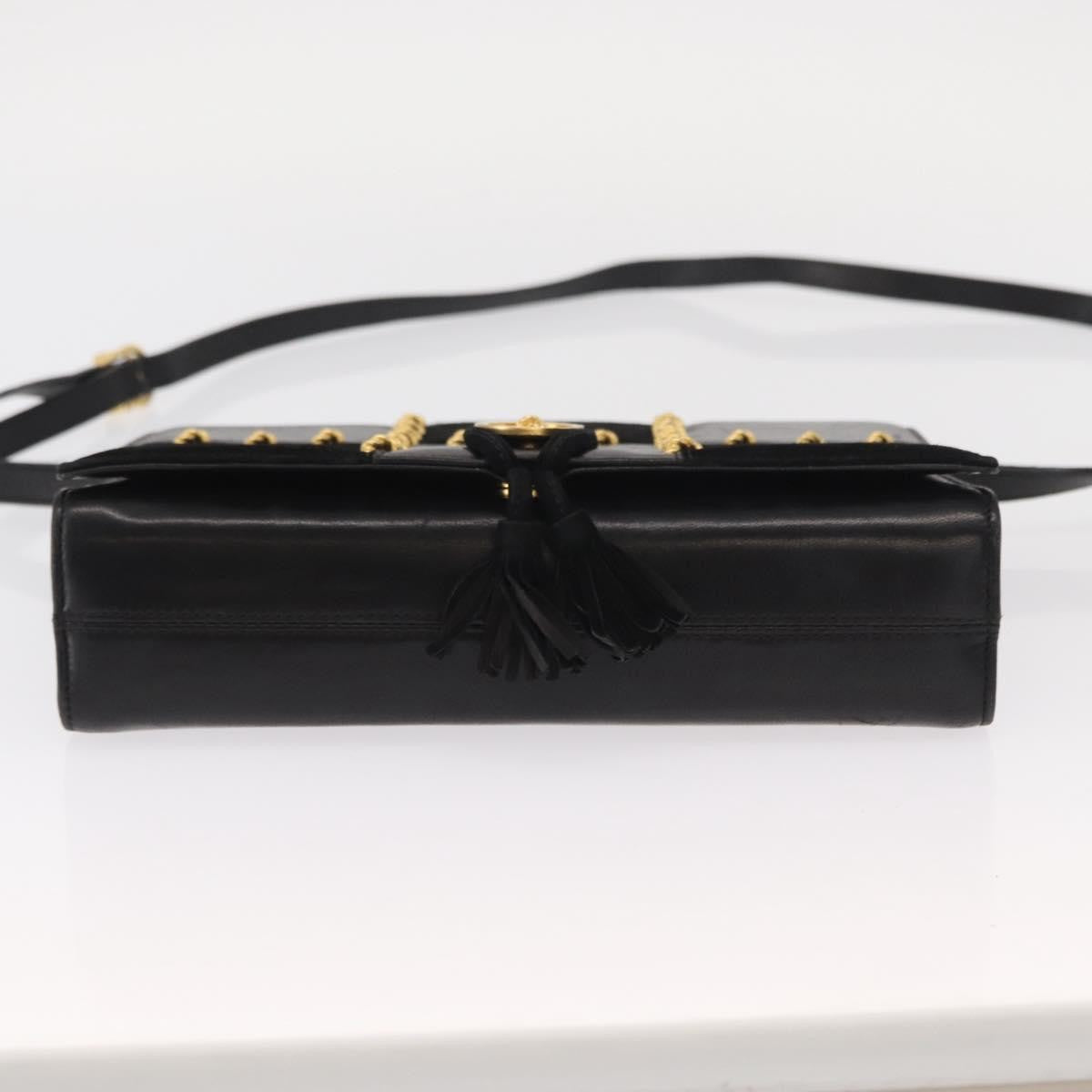 Salvatore Ferragamo Gancini Suede Black Suede Shoulder Bag Bag (Pre-Owned)