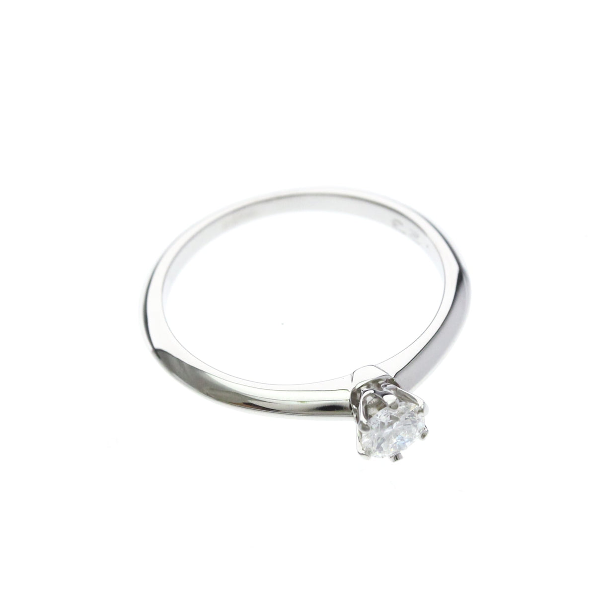 Tiffany & Co. Tiffany Setting Solitaire Platinum With Rbc Diamond G/Vvs2 Silver Platinum Ring Jewelry (Pre-Owned)