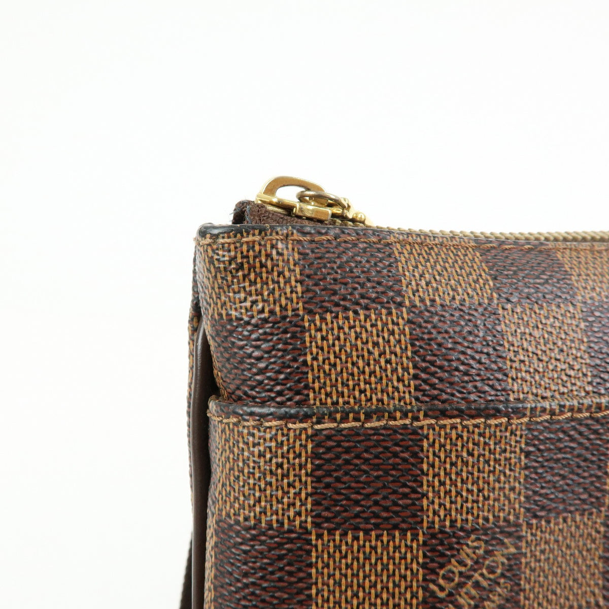 Louis Vuitton Brooklyn Pochette Plate Damier Brown Canvas Clutche & Pouche Bag (Pre-Owned)