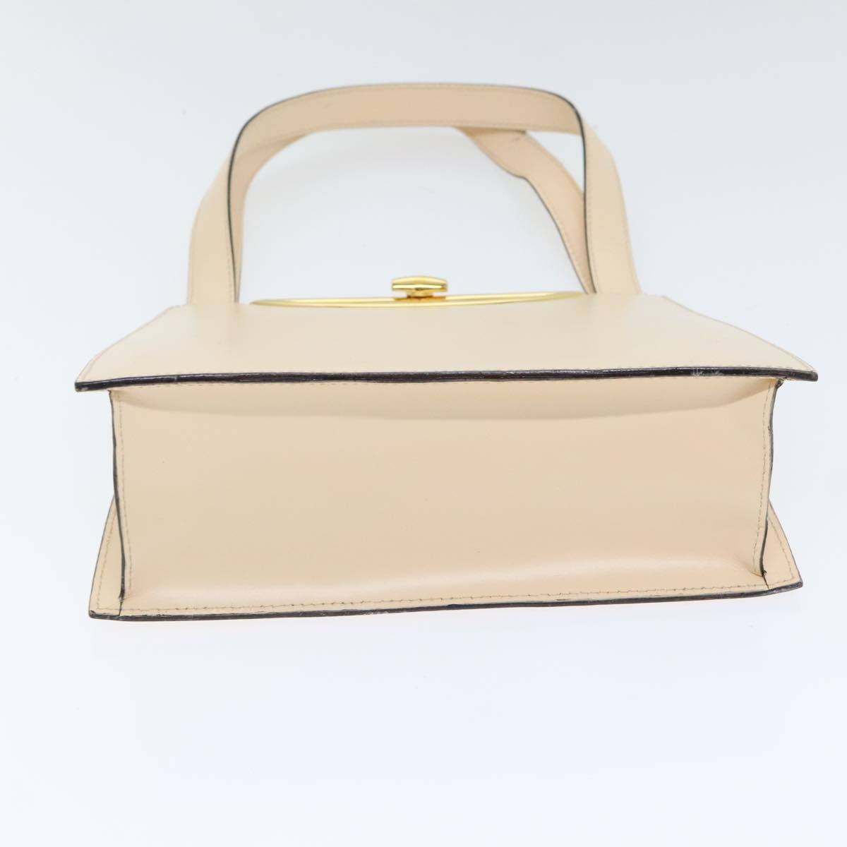 Celine Vintage Leather Ecru Leather Handbag (Pre-Owned)