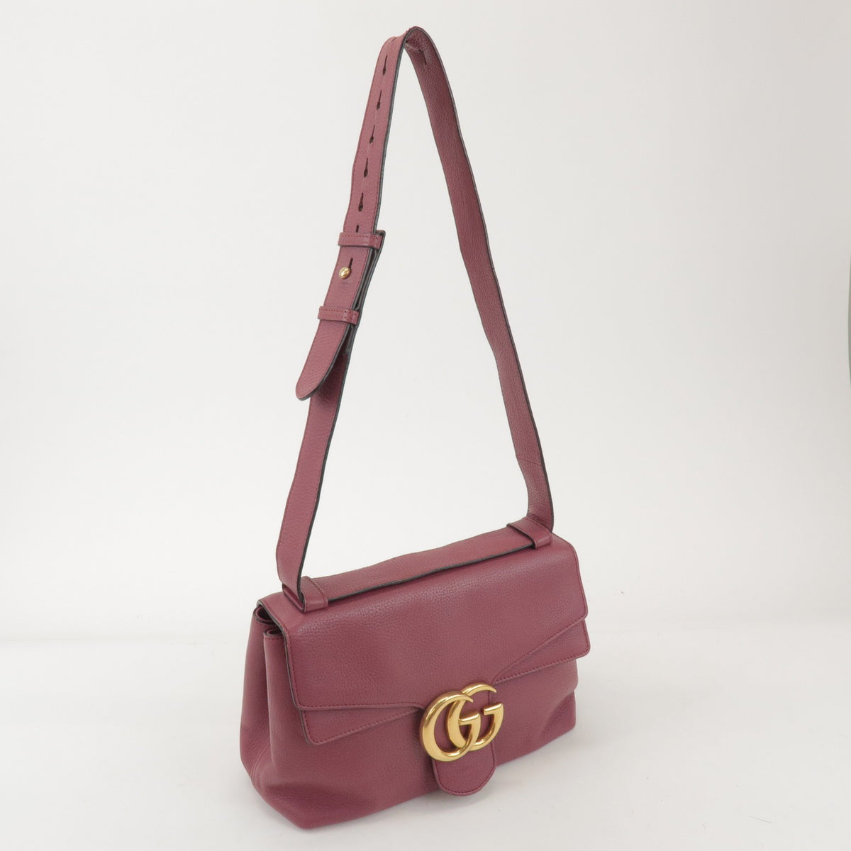 Gucci Gg Marmont Leather Pink Leather Shoulder Bag Bag (Pre-Owned)
