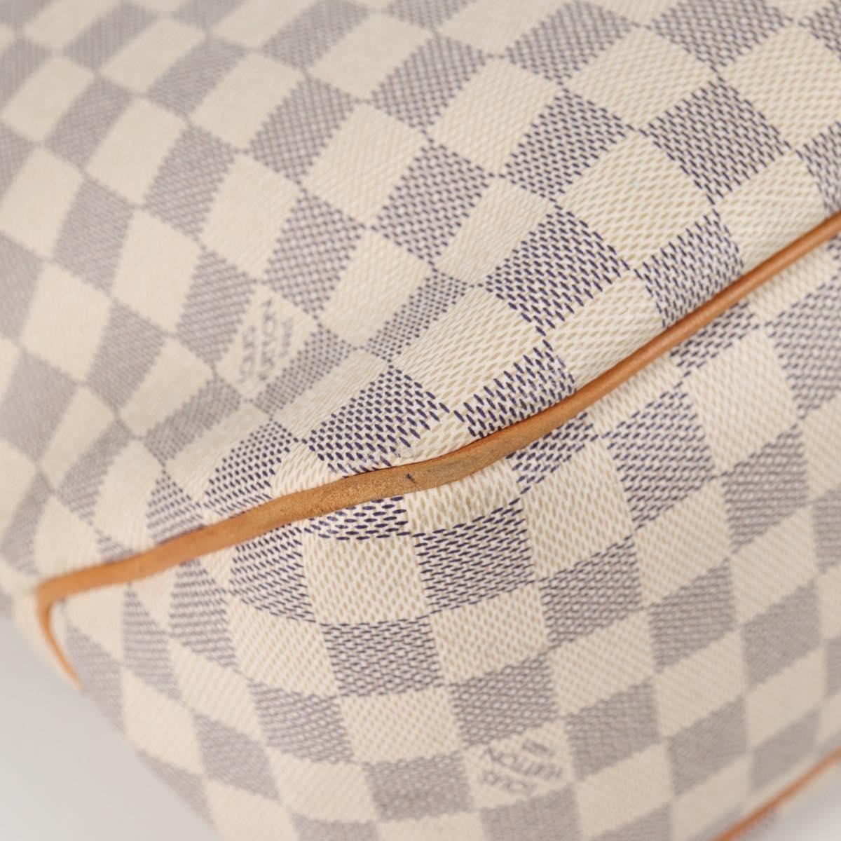 Louis Vuitton Delightful Nm Damier Ebene White Canvas Bag (Pre-Owned)