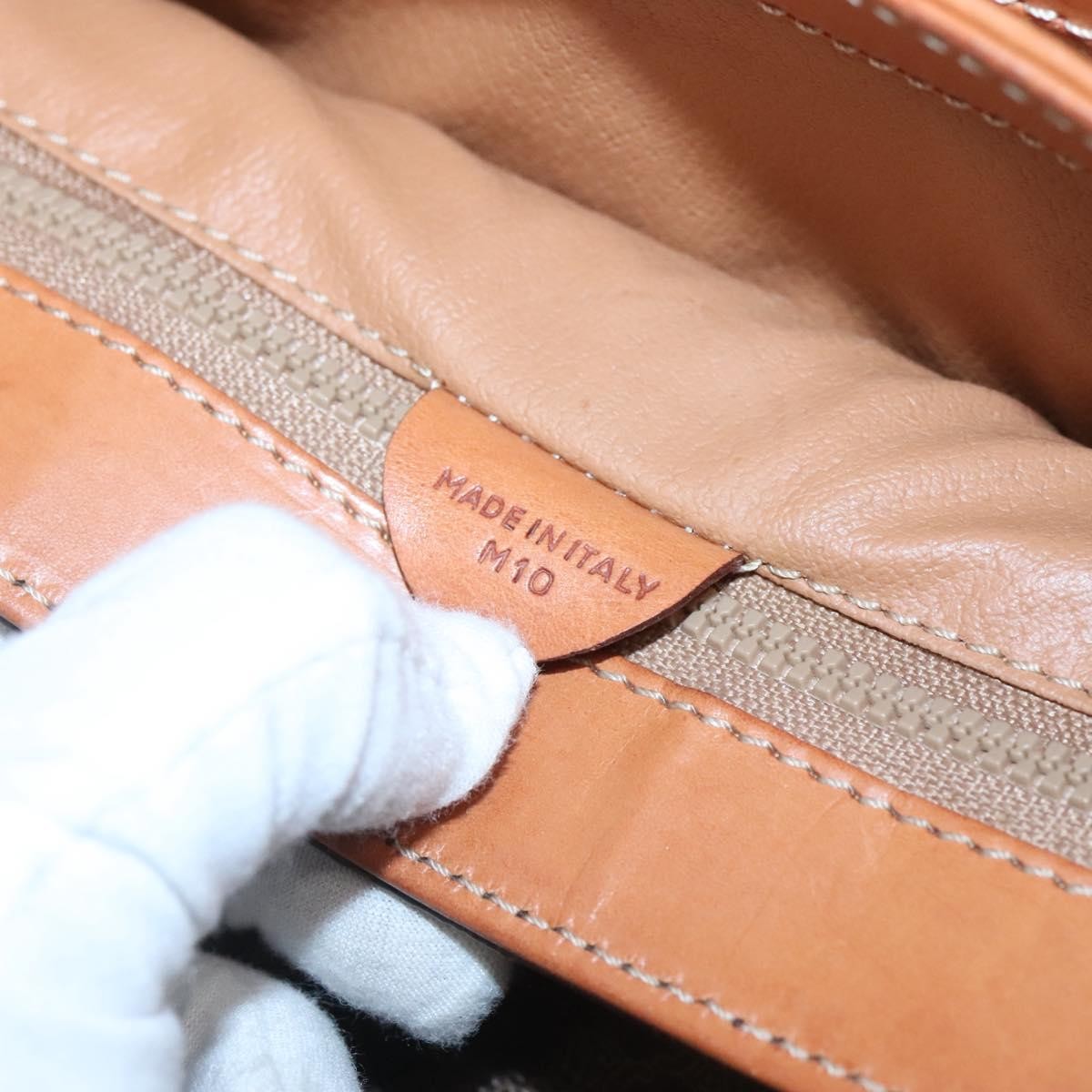 Celine Vintage Macadam Canvas Brown Canvas Handbag (Pre-Owned)