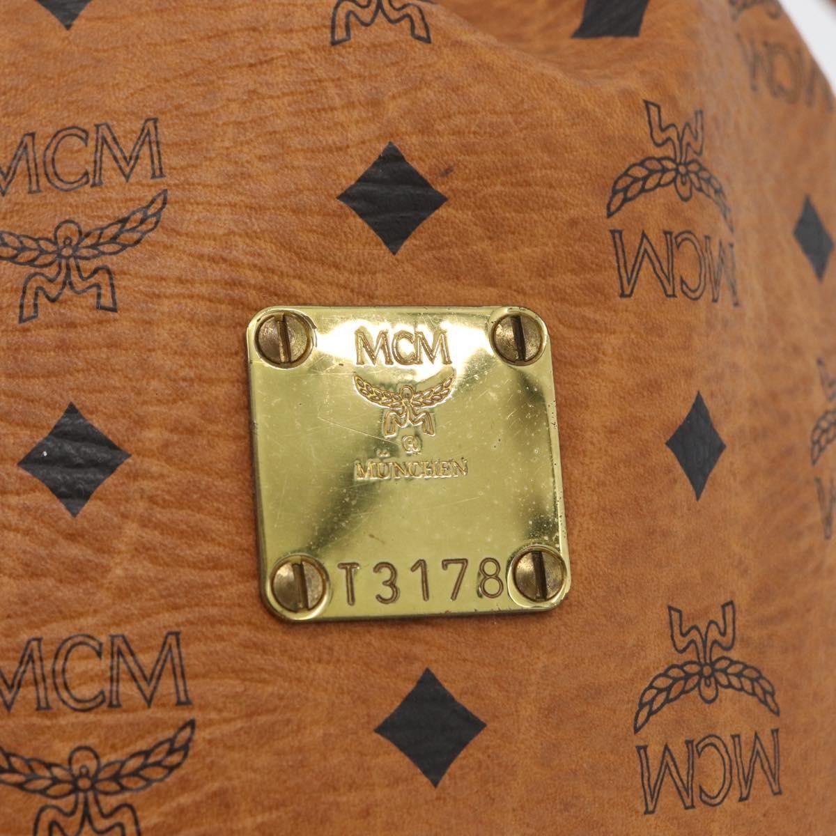 MCM Visetos Canvas And Leather Brown Canvas Shoulder Bag Bag (Pre-Owned)